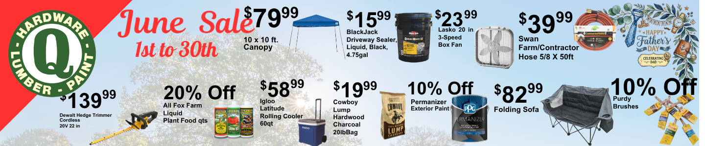 items on sale in June